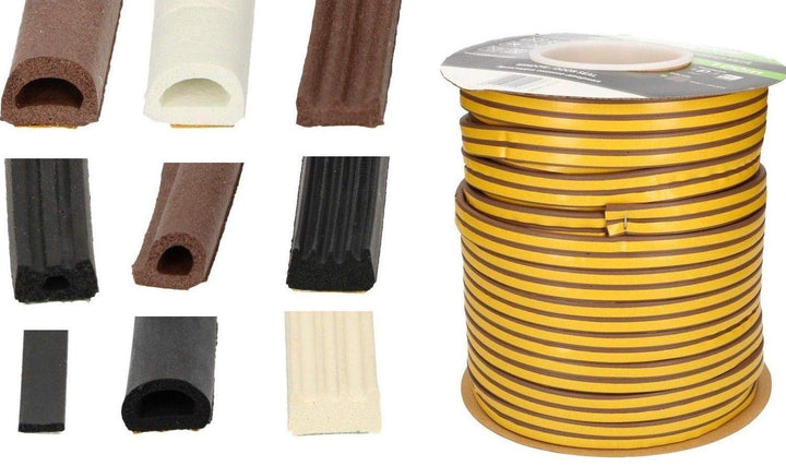 KOTARBAU Dichtungsband Für Türen Fenster D 14 x 12 mm 10 m Schwarz Türdichtung Dichtungsstreifen Fen