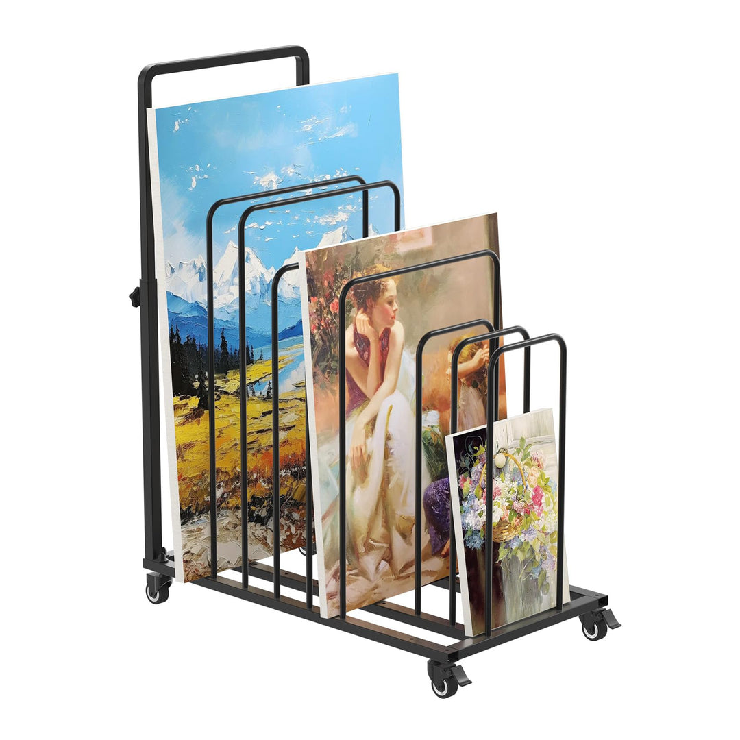 uyoyous Mobile Kunst-Trockengestell 100×80×45cm Trockengestell für Kunst Einstellbares Intervall Kun