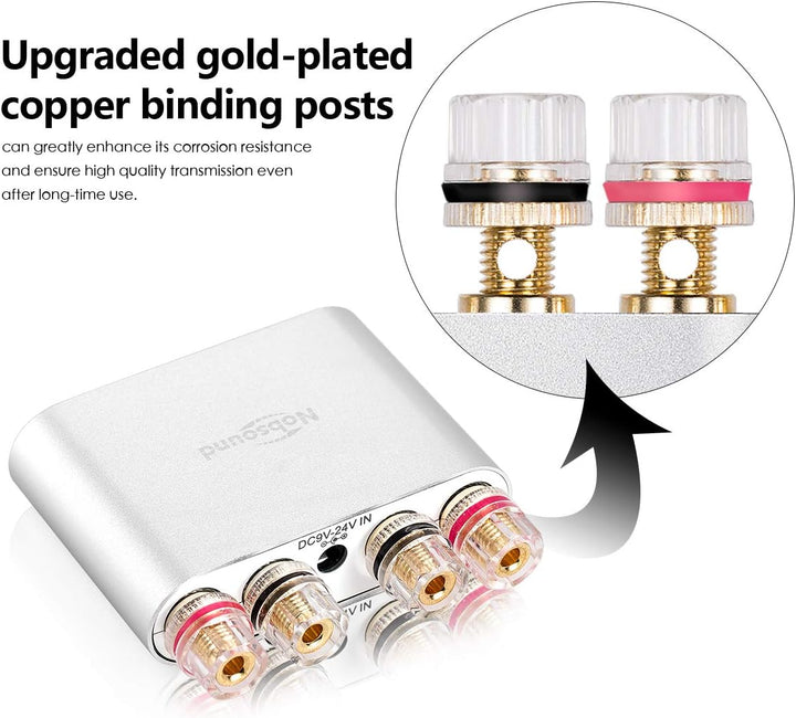 Nobsound NS-10G PRO Hi-Fi DSP 200W Digital Bluetooth 5.0 Verstärker, 2.0 Kanal Stereo Power Audio Am