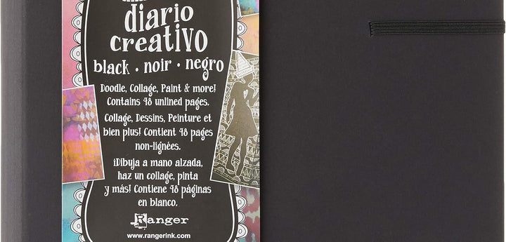 Ranger Creative Journal Square Black Dylusions Kreatives Tagebuch, quadratisch, Schwarz, Schwarz