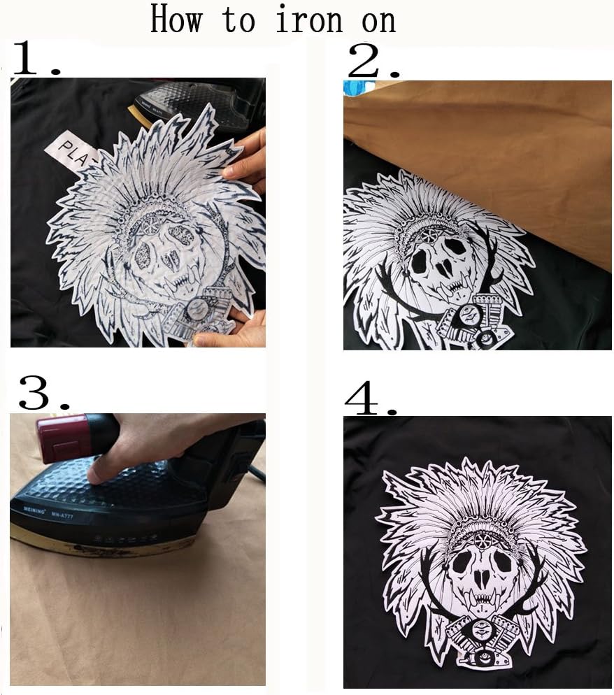 Graceful life Large Biker Motorcycle Back Patches (3) lila, lila