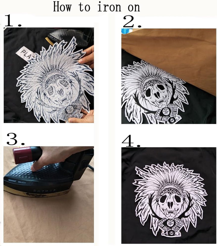 Graceful life Large Biker Motorcycle Back Patches (3) lila, lila