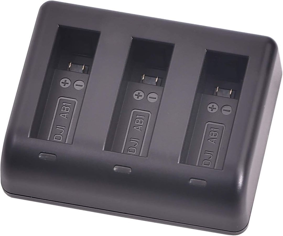 DSTE® Full Coded (3-Pack) 3.85V AB1 Ersatz Batterie und 3-Kanal Ladegerät + USB-Kabel(Type C) Compat