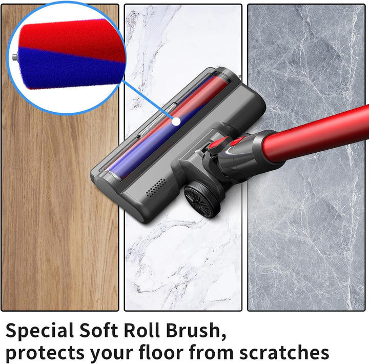 Bürste mit Softwalze für Dyson V7 V8 V10 V11 V15 Bodendüse Ersatzteil Softroller Ersatzbürste Frontl