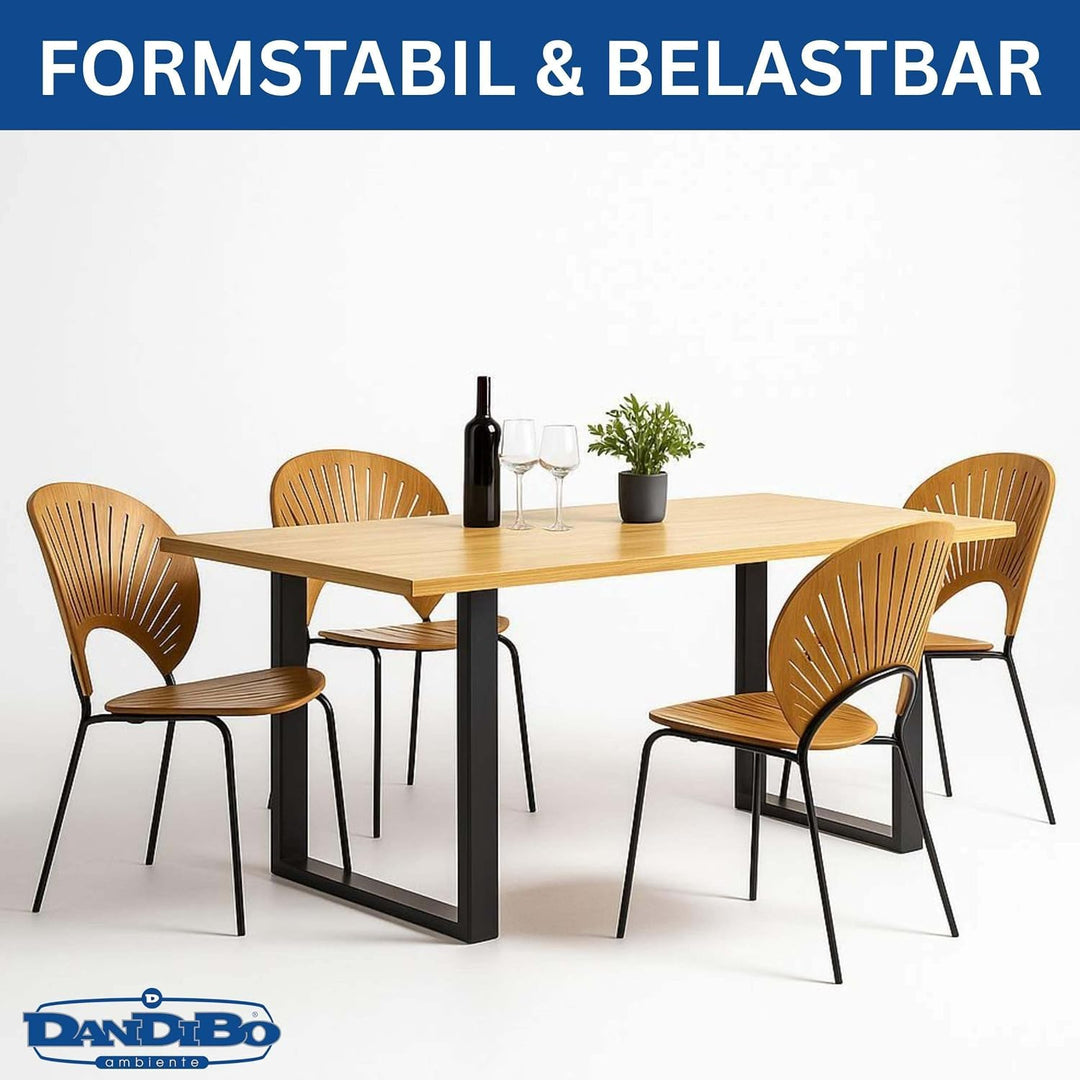 DanDiBo 2X Tischbeine Metall Schwarz 72 x 70 cm Tischgestell Höhenverstellbar 96661 Tischfüsse Möbel