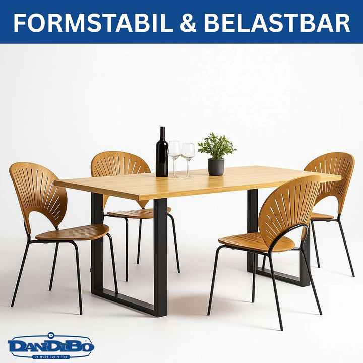 DanDiBo 2X Tischbeine Metall Schwarz 72 x 70 cm Tischgestell Höhenverstellbar 96661 Tischfüsse Möbel