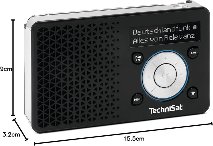 TechniSat DIGITRADIO 1 A – Tragbares DAB+ Radio mit Automatic Safety Alert (ASA, DAB, UKW, Kopfhörer