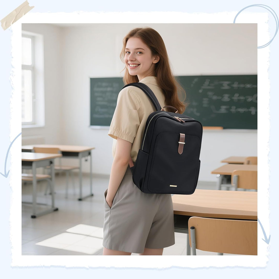 Rucksack Damen Herren Elegant, 17.3Zoll Laptop Rucksack Wasserdicht mit Laptopfach, Business Laptopt