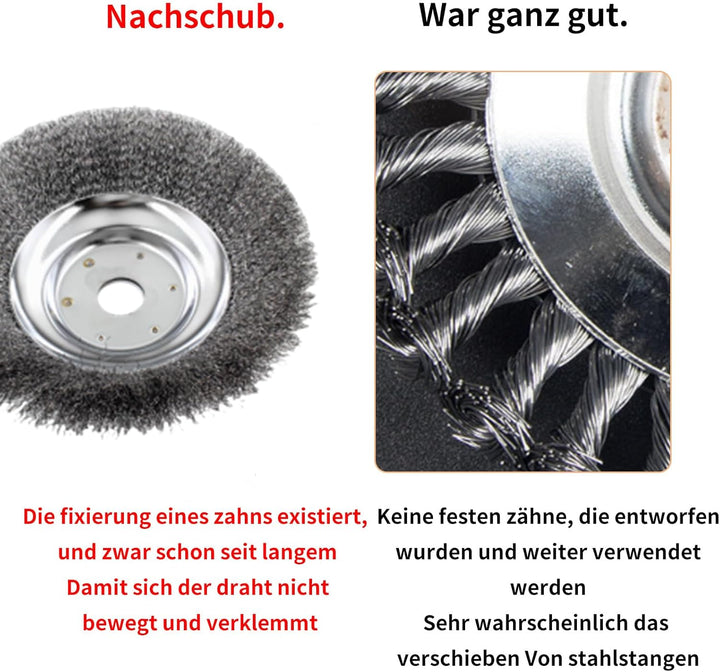 Lihaian Wildkrautbürste für Motorsense Rasentrimmer - Wildkrautbürste mit 25,4mm Bohrung, Bodendurch