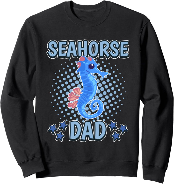 Herren Seahorse Dad Papa Vatertag Seepferdchen Sweatshirt