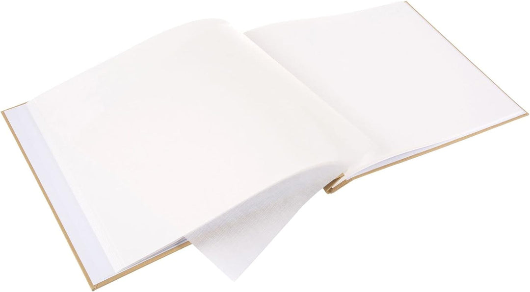 goldbuch 28 606 Schraubalbum Bella Vista Beige, Fotobuch 39 x 31 x 2,5 cm, Foto Album 40 weisse Seit