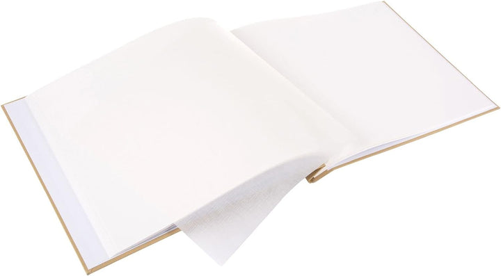 goldbuch 28 606 Schraubalbum Bella Vista Beige, Fotobuch 39 x 31 x 2,5 cm, Foto Album 40 weisse Seit