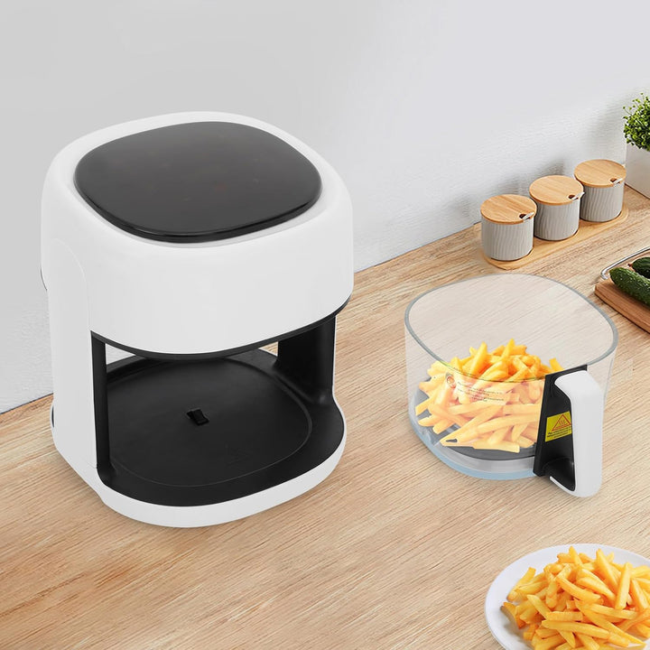 Heissluftfritteuse mit Sichtfenster 3,3 L Airfryer Temperaturbereich LCD 80–190 °C Kompakt Fritteuse