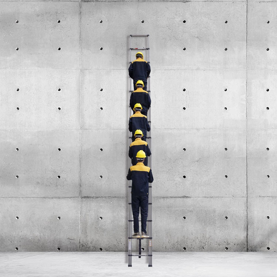 8.5FT Teleskopleiter Heavy Duty Steel Teleskop-Klappleiter Mehrzweckleiter für Home Outdoor Haushalt