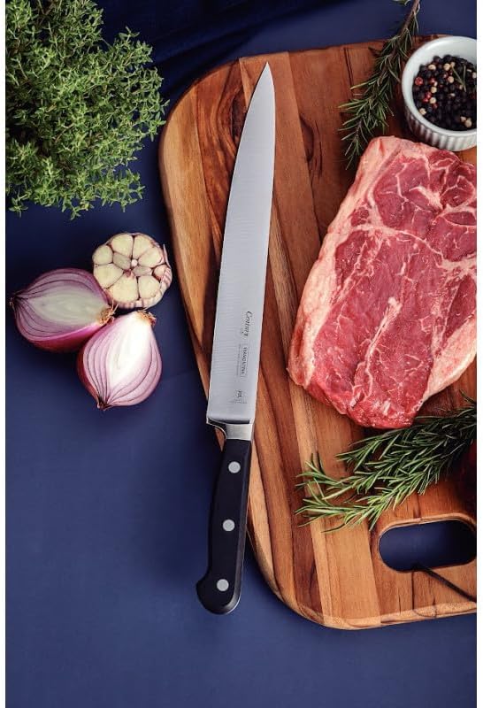 Tramontina Tranchiermesser CENTURY, 25 cm, Edelstahl DIN 1.4110, schwarz, rostfrei Tranchiermesser 2
