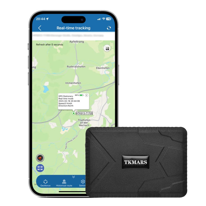 TKMARS TK915 GPS-Tracker für Auto, 4G, 7800 mAh Akku, magnetischer GPS-Sender, funktioniert über SMS