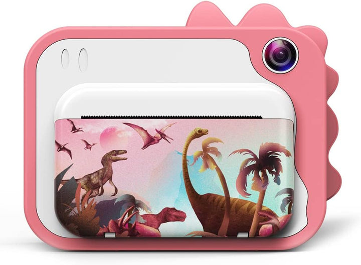 KinderKamera,DigitalKamera Print Sofortbildkamera 1080P 2.4 Zoll Bildschirm Videokamera Schwarzweiss
