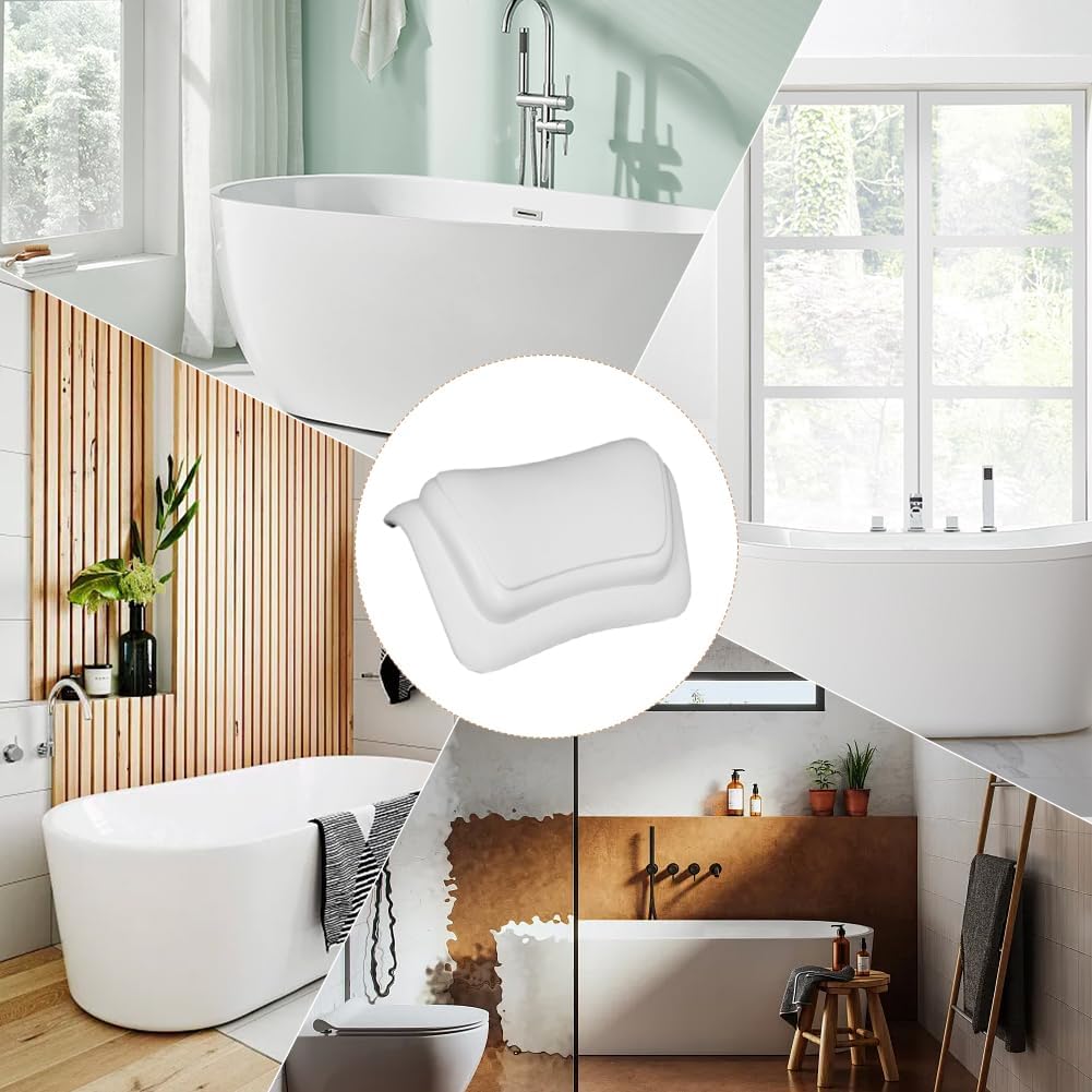Badewannenkissen mit Saugnäpfen Schwarz,Komfortable Sprudelmatte Badewanne Whirlpool Matte für Jacuz