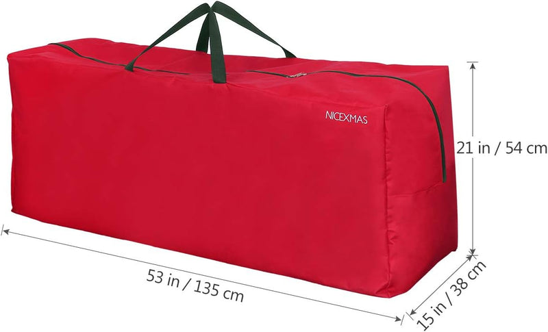 OUNONA Aufbewahrungstasche für Weihnachtsdekoration von Nicexmas, rot, 135 x 38 x 54 cm Rot.,rot 135