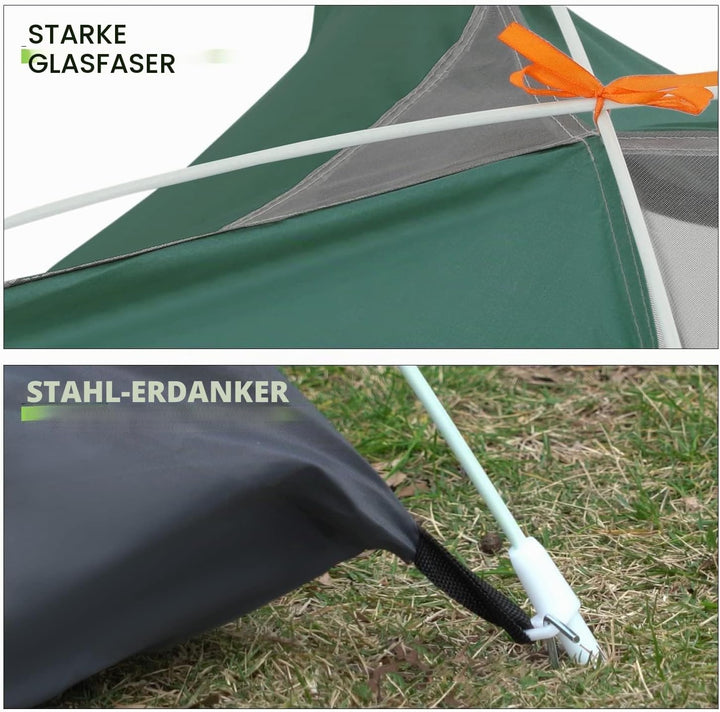 Zelt 2 Personen Wasserdicht, Ultraleicht Camping Zelt, Einfaches Einrichten 2 Mann Zelt Kleines Pack