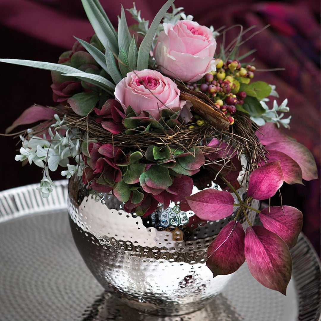 Fink 157014 LOSONE Vase, Edelstahl 25cm Silberfarben / Vernickelt, 25cm Silberfarben / Vernickelt