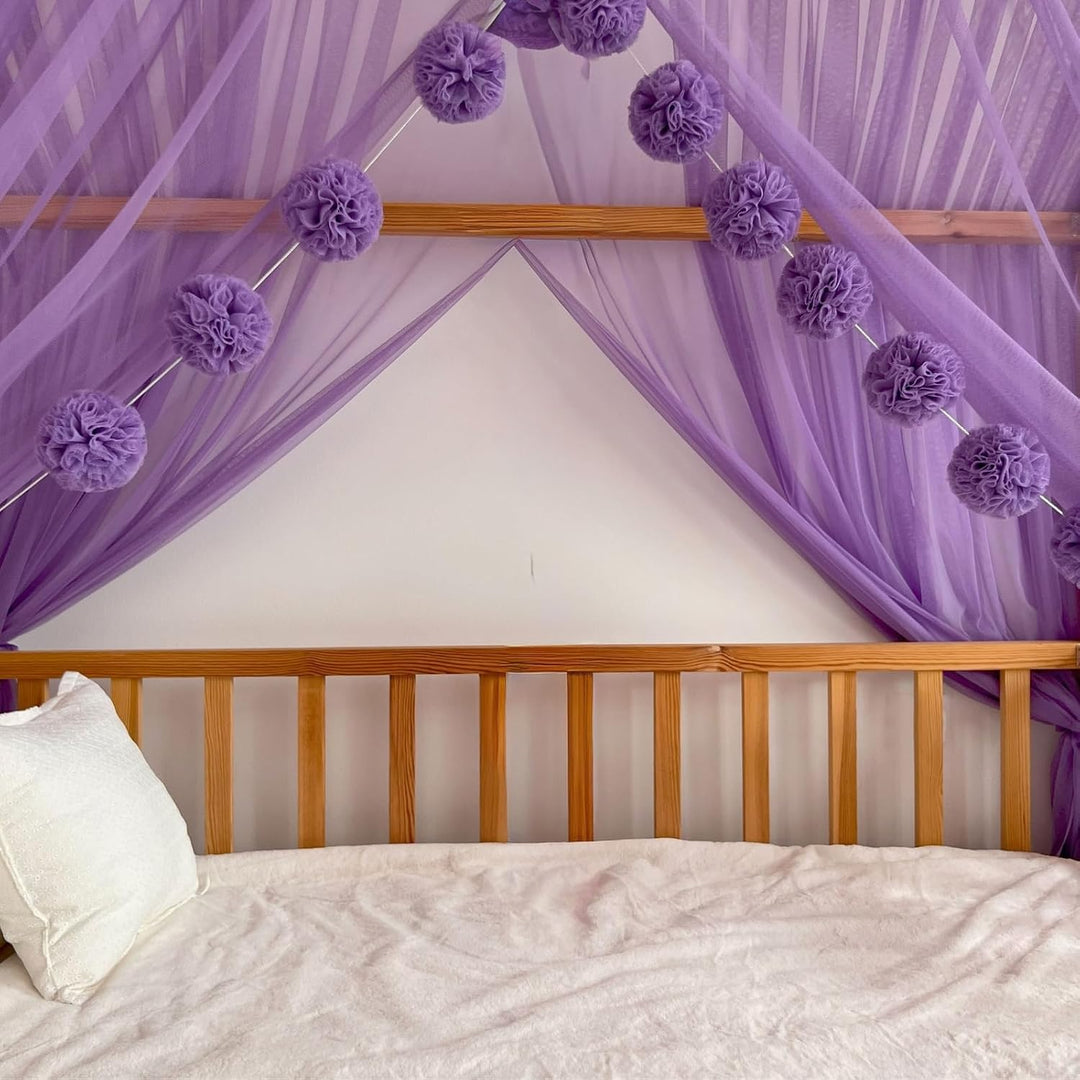 Montessori Betthimmel für Kinderzimmer, weicher Tüll, Hausbetthimmel, Kleinkind-Bodenbett-Dekoration