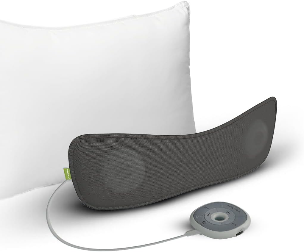 Avantree Slumber - Bluetooth-Kissenlautsprecher zum Schlafen mit eingebautem Weissem Rauschen, Fernb