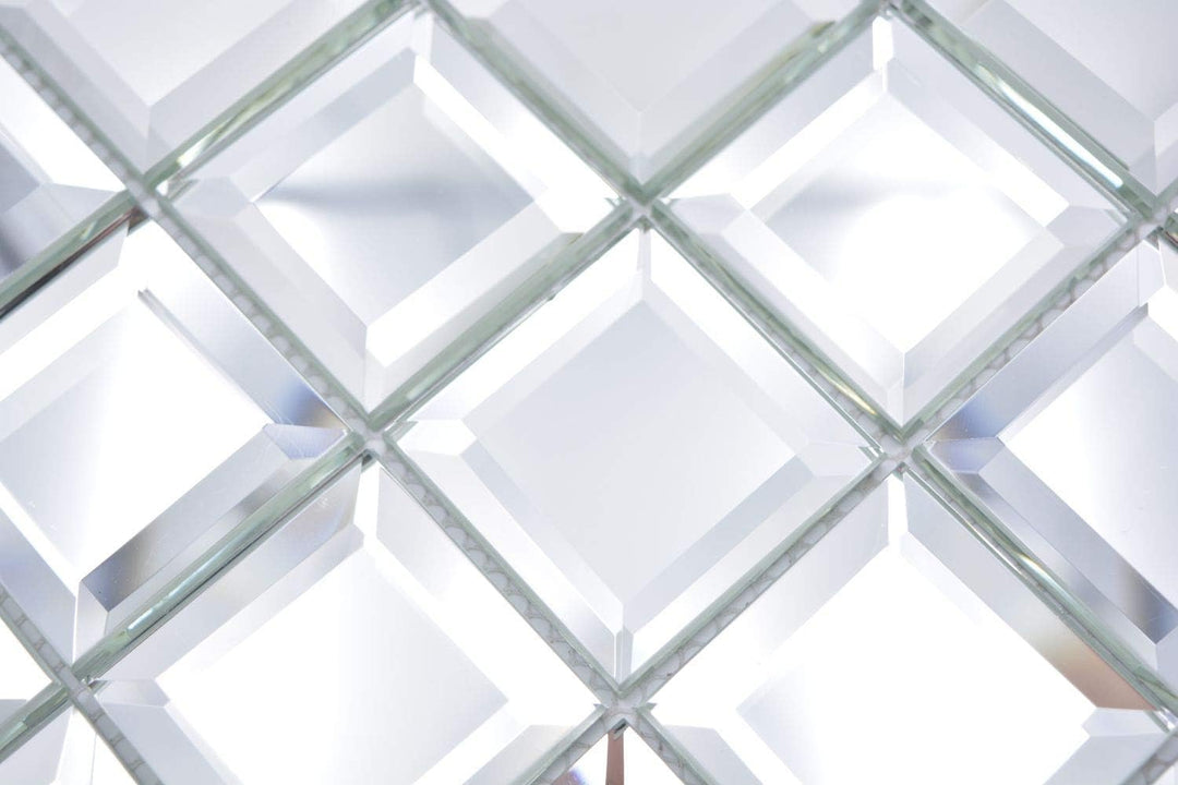 Mosaik Fliese Glasmosaik Quadrat Quadrat Mirror Metro Spiegelmosaik für WAND KÜCHE Wandverblender Fl