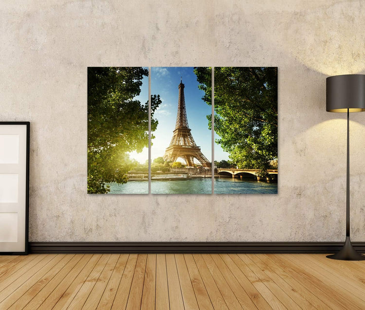 islandburner Bild auf Leinwand Eiffelturm Paris Frankreich Bilder Wandbilder Poster Leinwand 130x80c