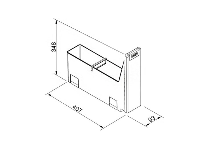 FRANKE Sorter von Abfällen Cube 10 134.0039.317, 34,8 x 9,3 x 40,7 cm, schwarz