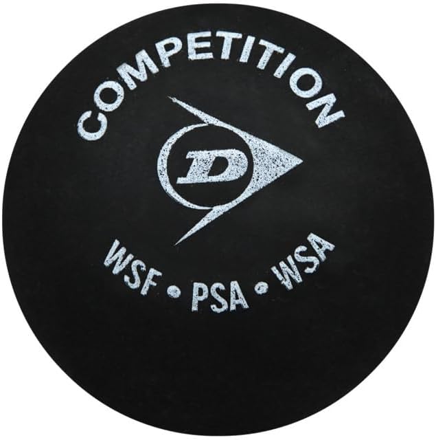 Dunlop Squashbälle Competition gelb, für Anfänger und Fortgeschrittene – Speed langsam 12 Balls, 12