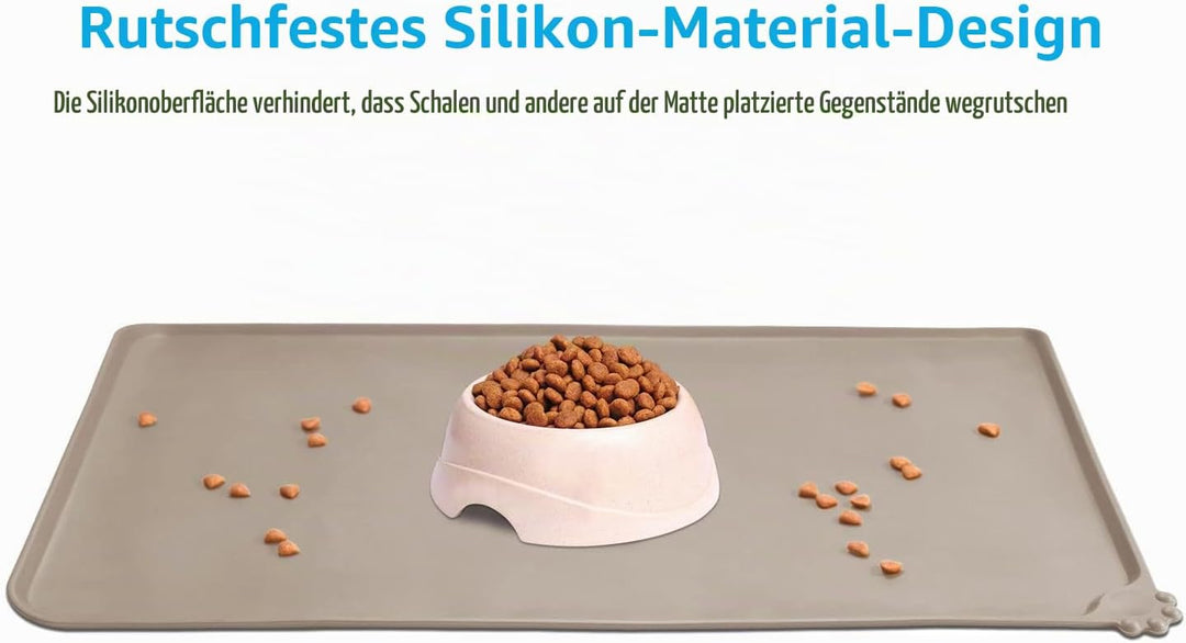 AUDWUD Silikon wasserdicht Hund und Katze Haustier Fütterung Matte,Anti-Rutsch-Tiernapf Matte,Hausti