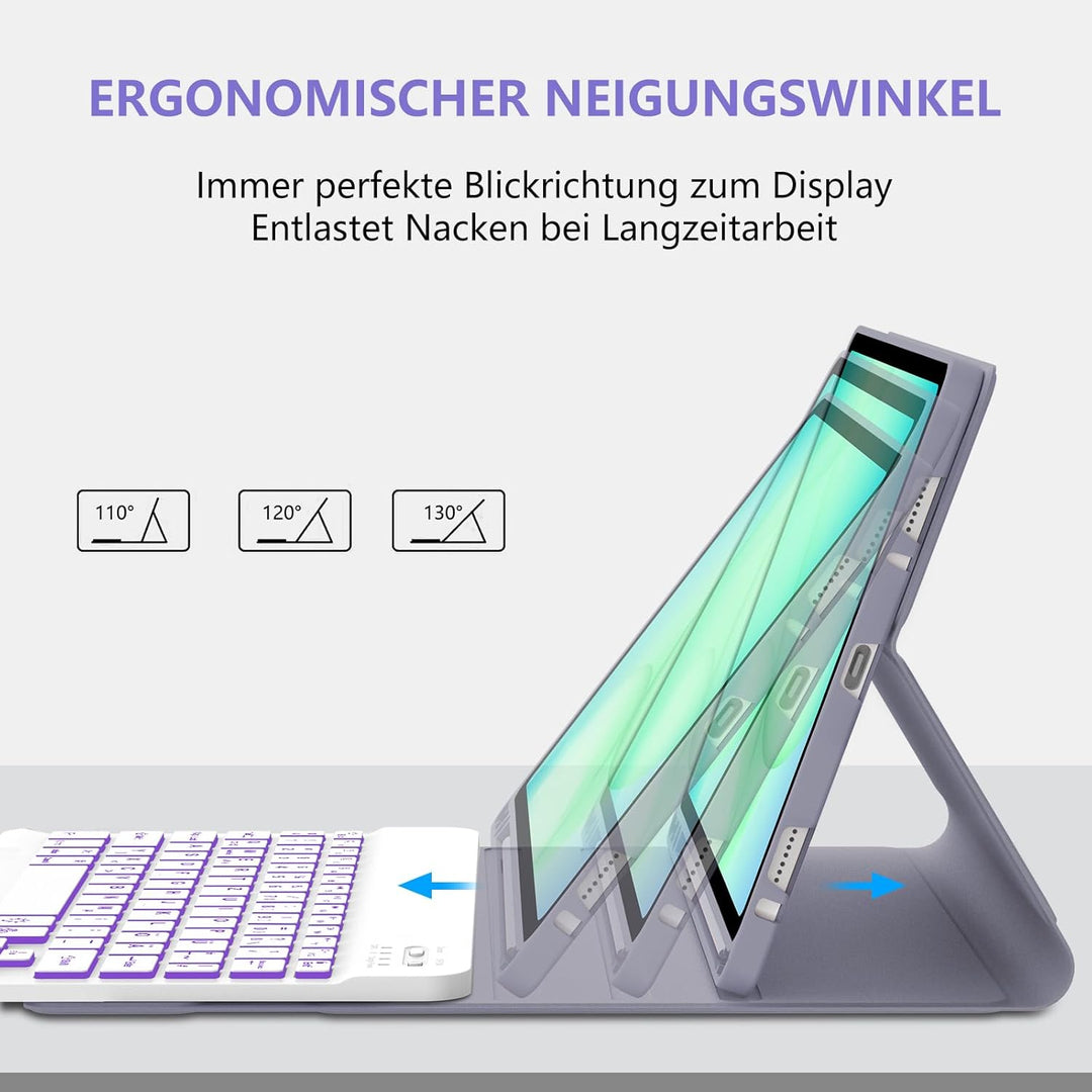 Hülle mit Tastatur für Samsung Galaxy Tab A11+ 11" (2025) & Galaxy Tab A9+ 11" (2023) – Deutsch Keyb