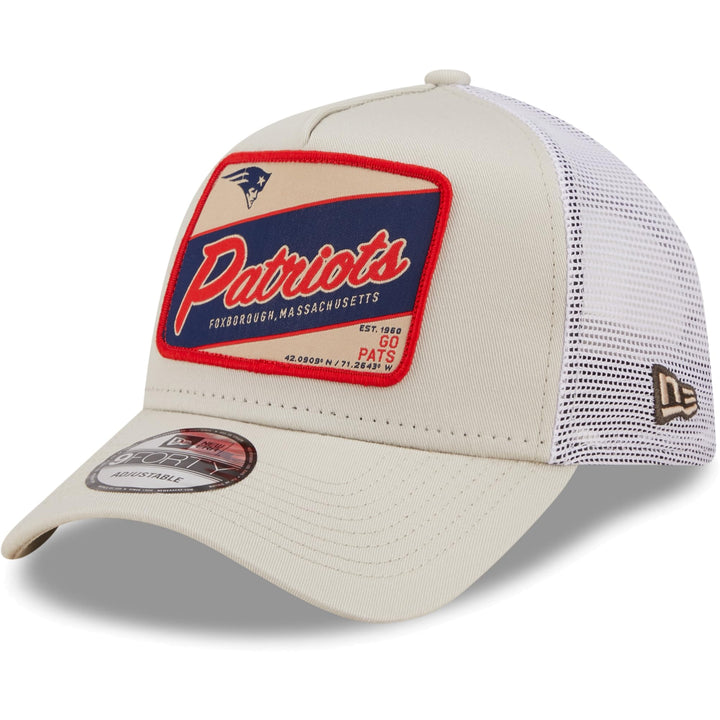 New Era A-Frame Trucker Cap - New England Patriots Stone
