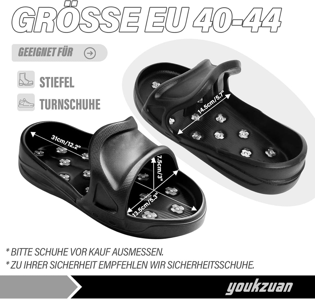 Nagelschuhe Spikes (EU40-44) | Schnell Slip-On Spike Schuhe für Ausgleichsmasse Boden | Nivelliermas