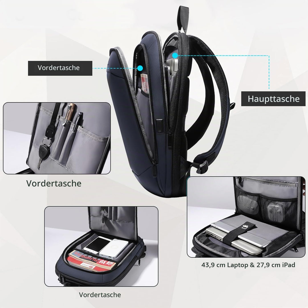 Laptop Rucksack Wasserdichter Gross mit USB-Anschluss Laptoptasche für 17 zoll Backpack Business Her