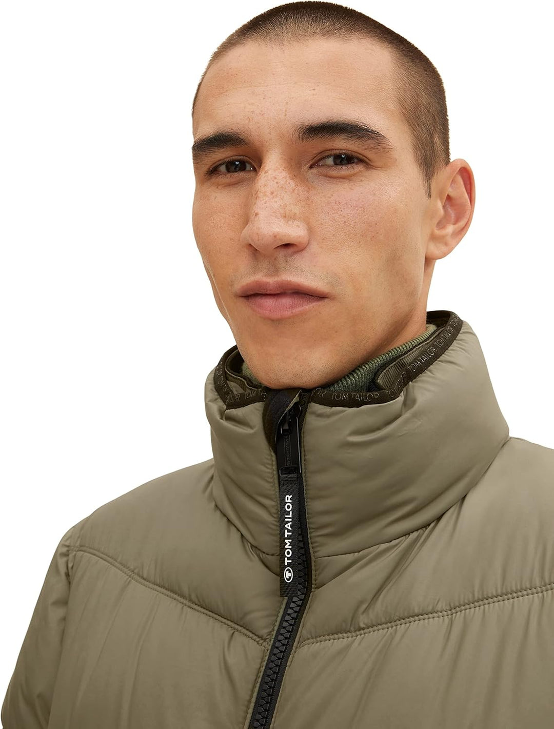 TOM TAILOR Herren Puffer Jacke mit Stehkragen XXL 10415 - Dusty Olive Green, XXL 10415 - Dusty Olive
