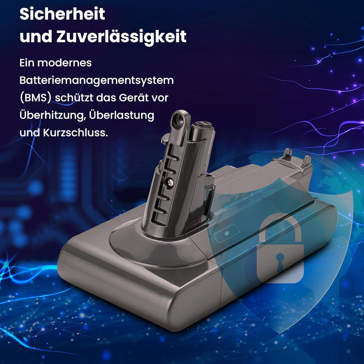 Extralink Akku für Dyson V11 Animal – 25,2V 3000mAh Ersatzakku, Lange Laufzeit, Li-Ion Batterie, kom