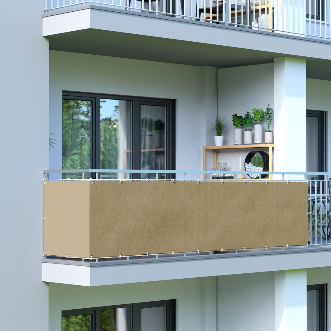 jarolift Balkonbespannung Basic, Balkon Sichtschutz Windschutz Sonnenschutz Balkon-Verkleidung, Wass