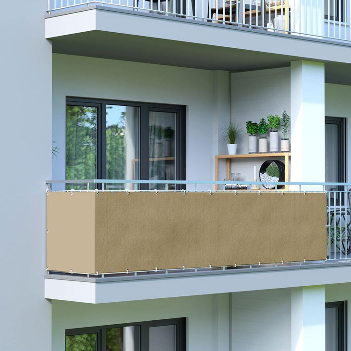 jarolift Balkonbespannung Basic, Balkon Sichtschutz Windschutz Sonnenschutz Balkon-Verkleidung, Wass