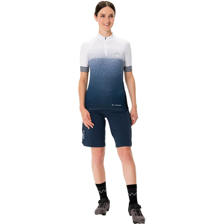 VAUDE Women's Posta Half Zip Tricot - Radtrikot Damen 44 Weiss, 44 Weiss