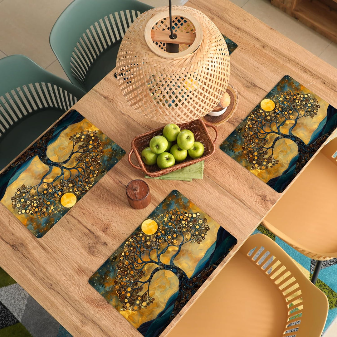 KitchenYeah© Platzsets Abwaschbar 6-Teilig 45x30 cm Tischsets Platzdeckchen rutschfeste Platzset Unt