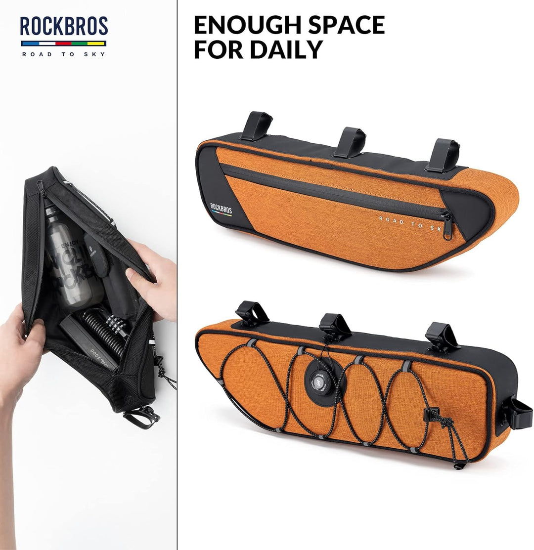 ROCKBROS Road-to-Sky Fahrrad Rahmentasche Reflektierende Wasserabweisende Fahrradtasche für Rahmen 2