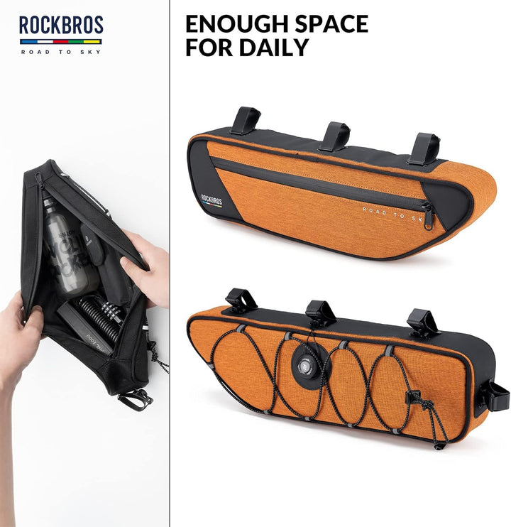 ROCKBROS Road-to-Sky Fahrrad Rahmentasche Reflektierende Wasserabweisende Fahrradtasche für Rahmen 2