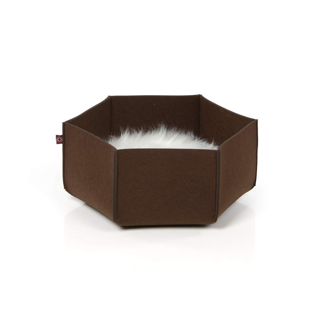 CanadianCat Company | Filzlounge AVA | M Brown | Katzenbett aus Filz, Katzennest, Filzbett, Katzenko