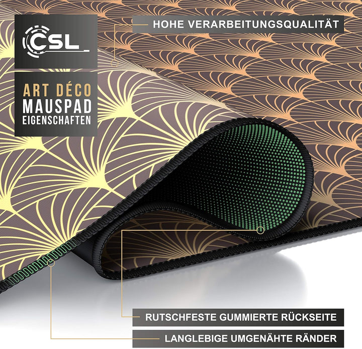CSL - XXL Mauspad Gaming 900x400 mm - XXL Mousepad gross mit Motiv - Tischunterlage Large Size - ver