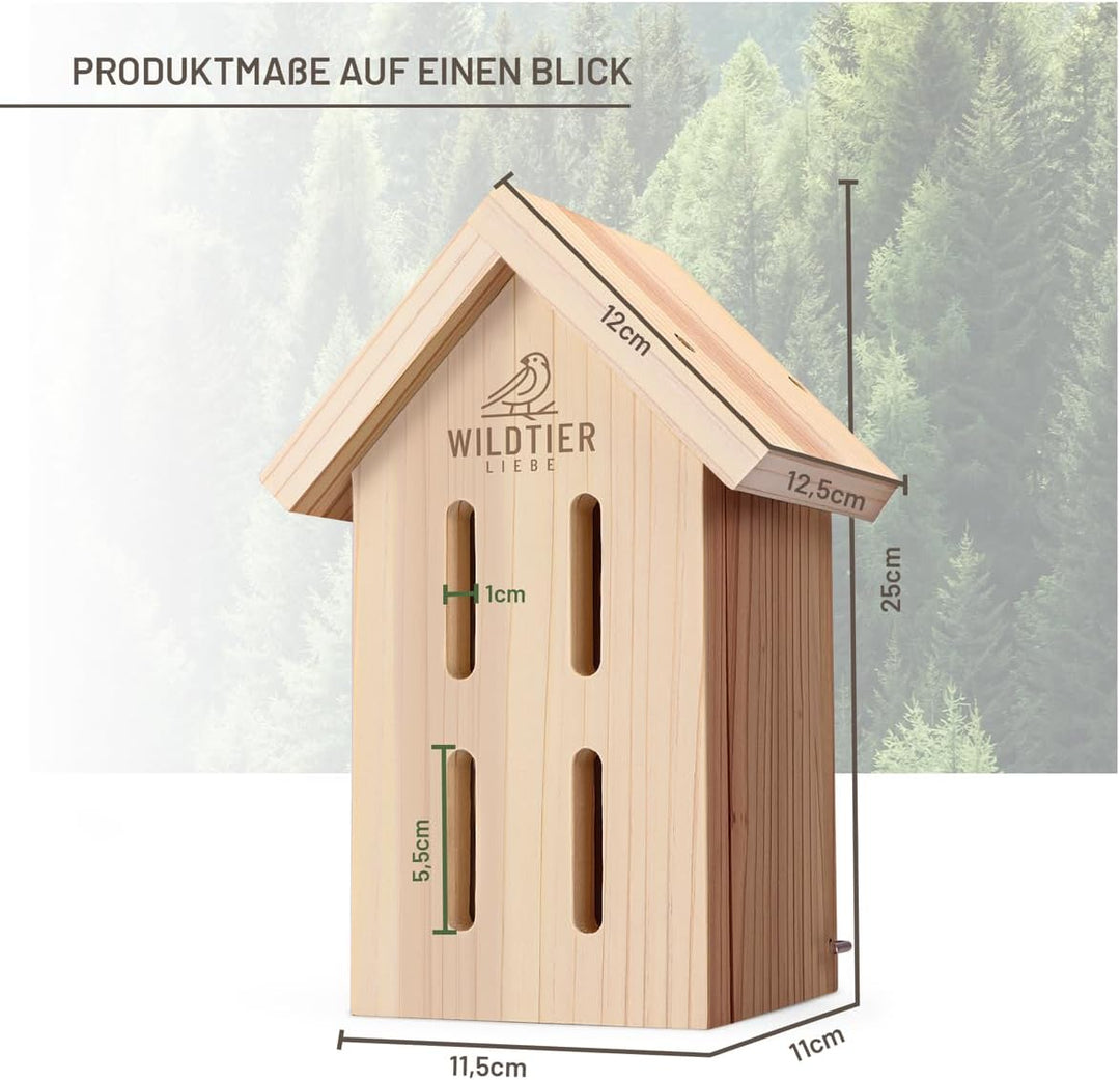 wildtier liebe Schmetterlingshaus - Wetterfest &amp; Unbehandelt aus Massiv-Holz I Insektenhotel Schmett