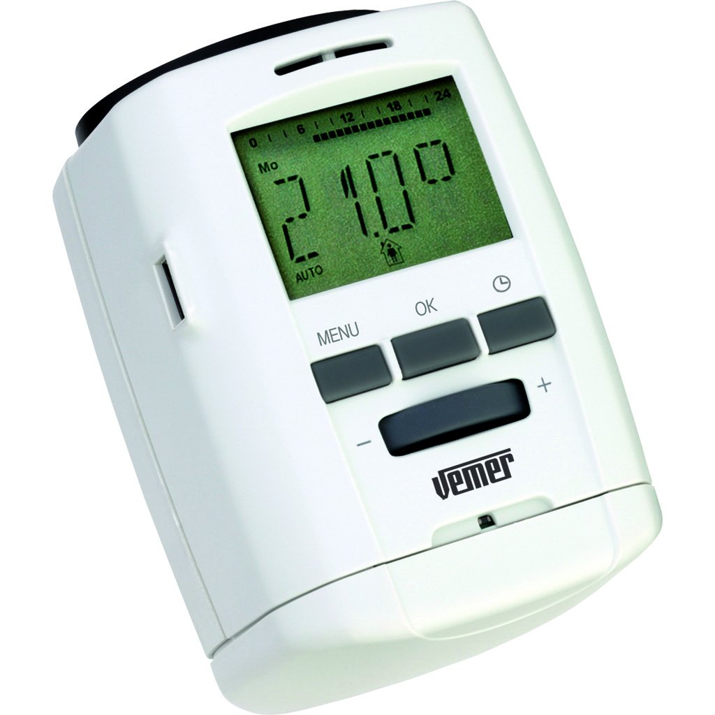 VEMER VE740700 THERMOPRO - Heizkörperthermostat mit Wöchentlich Programmierung, Home Heizkörper Ther
