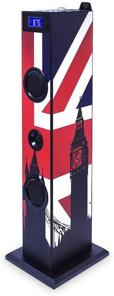 BigBen Sound Tower TW5 Union Jack inkl. Mikrofon, USB-Anschluss und Fernbedienung