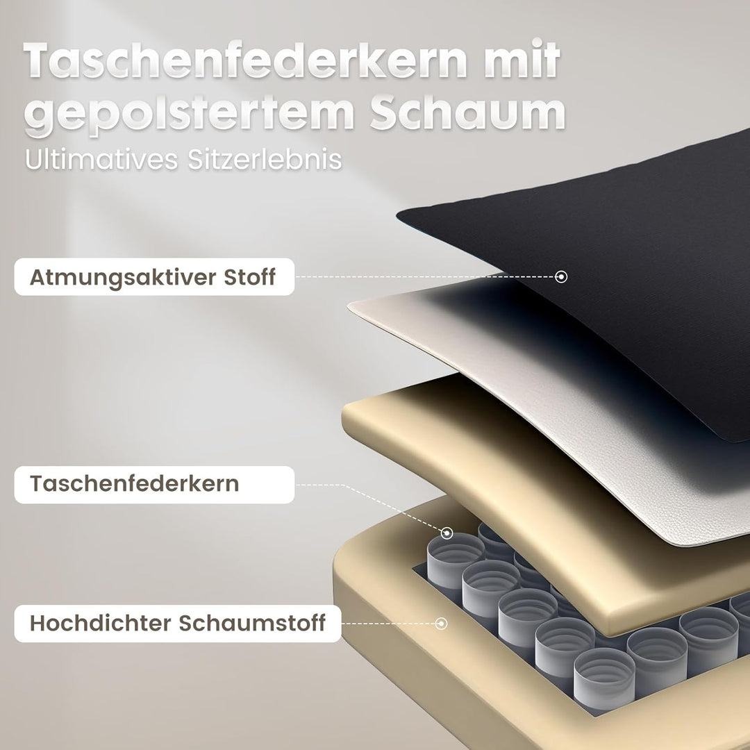 GTPLAYER Gaming Stuhl Bürostuhl Ergonomisch Gaming Sessel mit Kopfstütze und Cloud-Lendenkissen, Gep